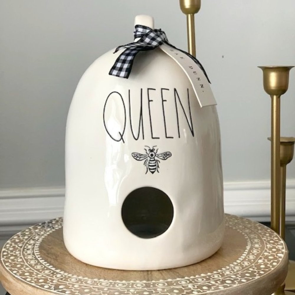 Rae Dunn, "QUEEN" birdhouse